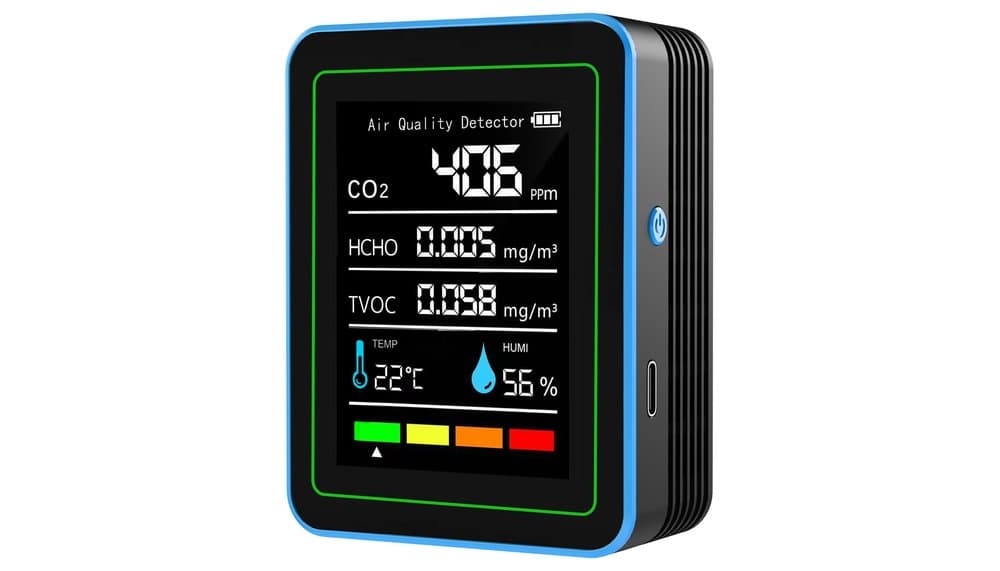 RISOON 5-in-1 Luchtkwaliteitsmeter Binnen Test